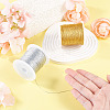 2 Rolls 2 Colors 6-Ply Round PET Metallic Thread MCOR-TA0001-03B-6