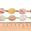 Natural Banded Agate Beads Strands G-A321-E03-01B-4