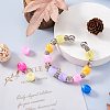 80Pcs 8 Colors Acrylic European Beads MACR-MP0001-01-6
