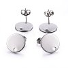 Non-Tarnish 304 Stainless Steel Stud Earring Findings STAS-K184-01-03P-1