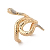 Snake Alloy Open Cuff Bangles for Women BJEW-A027-02G-4