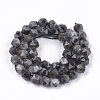 Natural Larvikite Beads Strands LS-G-S348-03-2