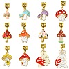 12Pcs Alloy Enamel Pendant PALLOY-FS00003-1