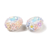 Handmade Luminous Polymer Clay Glass Rhinestone Beads CLAY-H003-05A-3