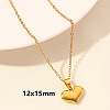 Stainless Steel Heart-Shaped Necklace Jewelry Luxury DIY Accessories PVD Vacuum Plating ZC7092-10-1