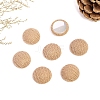 Half-Round Shape Woolen Fabric Cabochons PW-WG8053D-03-1