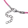 Waxed Cotton Cord Necklace Making LS-MAK-S034-010-4