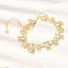 Brass Micro Pave Cubic Zirconia Link Chain Bracelets for Women BJEW-D457-01G-03-3