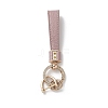 Microfiber & Zinc Alloy & Crystal Rhinestone Keychain KEYC-G062-01C-3