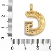 Brass Micro Pave Cubic Zirconia Pendants KK-B126-02G-G-3