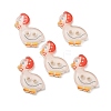 2-Hole Printed Transparent Resin Buttons RE-CBA858C-21-1