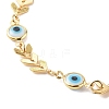 Brass Cobs Chain Anklets AJEW-AN00434-4