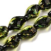 Handmade Dichroic Foil Glass Beads Strands DICH-U001-08B-1