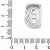 Brass Initial Beads KK-B167-27P-01B-3