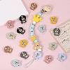 16Pcs 8 Colors Cartoon Animal Dog Silicone Beads JX707A-6