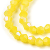 Opaque Solid Color Electroplate Glass Beads Strands EGLA-A039-P2mm-L05-2