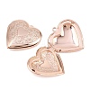 Rack Plating Brass Locket Pendants KK-M263-02B-RG-2