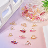 45Pcs 9 Styles Electroplated Natural Quartz Crystal Pendants PALLOY-TAC0226-5