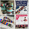 2Rolls 2 Styles Stripe Pattern Printed Polyester Grosgrain Ribbon OCOR-TA0001-37O-14