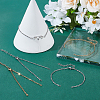 32Pcs 2 Colors 304 Stainless Steel Cable Chain Bracelet Making MAK-ME0001-11-5