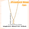 304 Stainless Steel Letter Pendant Necklaces NJEW-LP0001-53I-G-2