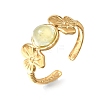 304 Stainless Steel Cuff Open Rings for Women GG-CBAE295-01G-09-3