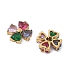 304 Stainless Steel Micro Pave Cubic Zirconia Charms STAS-Z121-43B-G-3