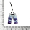 2Pcs Natural Fluorite Pendants G-Z064-01C-3