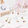 12Pcs 3 Colors Glass Pendants GLAA-SC0001-36-5