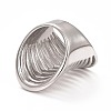 304 Stainless Steel Grooved Wide Band Ring RJEW-C025-35B-P-3