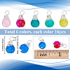 96Pcs 2 Bags 6 Colors Crack Glass Bead Pendants GLAA-BM0001-03-2