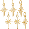 6Pcs Brass Pendants KK-BBC0026-01G-1