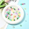 120Pcs 3 Styles Transparent Spray Painted Glass Beads GLAA-FS0002-46-8