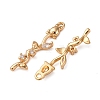 Brass Micro Pave Clear Cubic Zirconia Pendants KK-Z112-43G-2