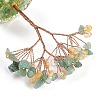 Natural Green Aventurine and  Yellow Quartz Chips Tree of Life Decorations DJEW-B013-01G-2