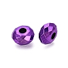 UV Plating Iridescent Transparent Acrylic European Beads OACR-E033-22-04-2