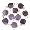 Natural Amethyst Links connectors G-S344-69G-1