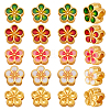 40Pcs 5 Colors Alloy European Beads FIND-WR0012-38-1
