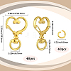 40Pcs Heart Zinc Alloy Swivel Lobster Clasps FIND-SP0001-20P-2