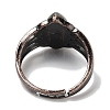 Natural Gemstone Horse Eye Adjustable Rings RJEW-K271-05R-5