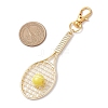 2Pcs 2 Colors Tennis Racket Alloy Pendant Decorations HJEW-JM02820-3