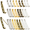120Pcs 12 Styles Iron Brooch Findings IFIN-SP0001-31-1