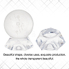 3Pcs 3 Style Hexagon Shape Acrylic Display Base Stand Holder for Crystal Ball DJEW-FG0001-34-4