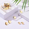 24Pcs 3 Size PVD Vacuum Plating 304 Stainless Steel Stud Earring Findings STAS-ZZ0001-06G-4