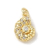 Brass Micro Pave Clear Cubic Zirconia Pendants KK-U046-02G-02-1