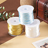 3 Rolls 3 Colors Nylon Satin Rattail Cords NWIR-TA0001-45A-6