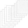 8Pcs 2 Styles PEVA Rubber Anti-Slip Hexagonal Phone Grip Tape Stickers for Phones AJEW-SP0002-64B-01-1