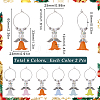 12Pcs 6 Colors Glass Wine Glass Charms AJEW-SC00008-2