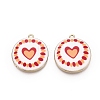 Printed Alloy Enamel Pendants ENAM-N072-03KCG-02-1