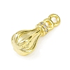 Brass Pave Clear Cubic Zirconia Pendants KK-L238-25G-2